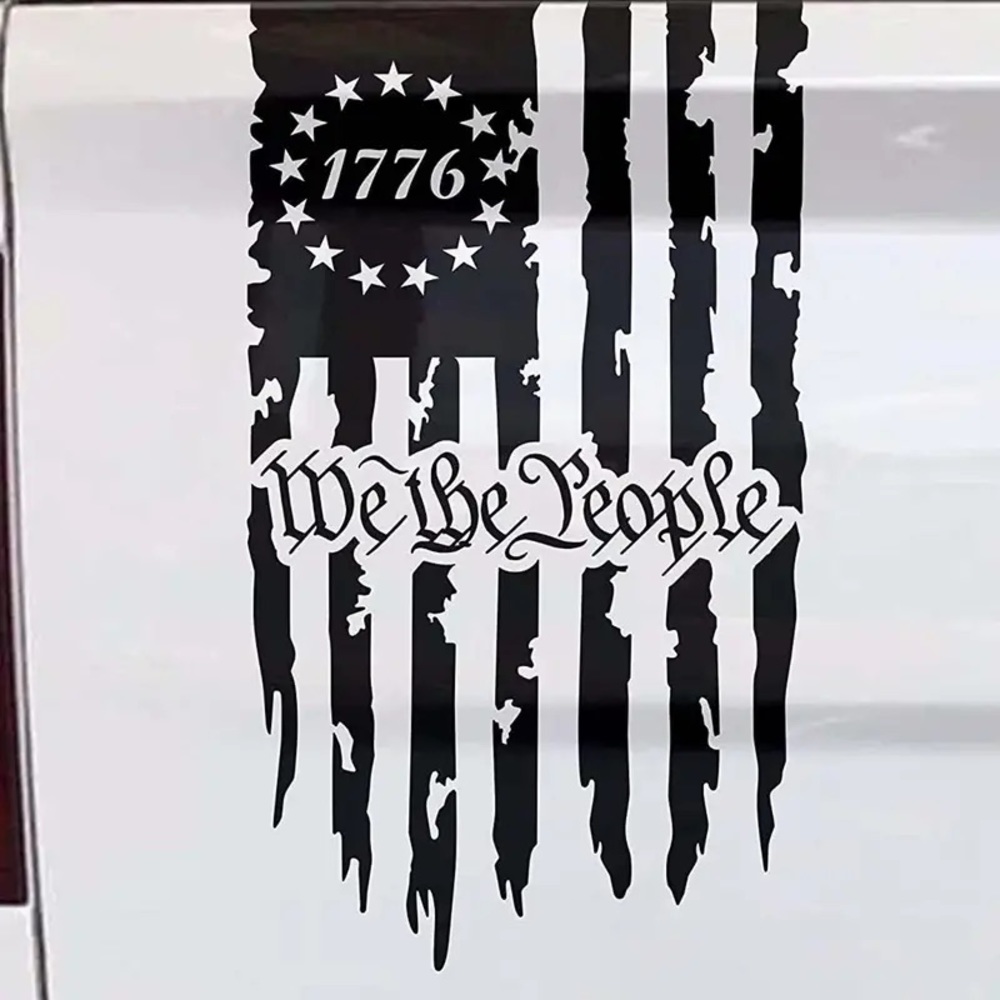 🇺🇸🕊”1776 We The People” Betsy Ross Distressed American Flag Vinyl Decal!